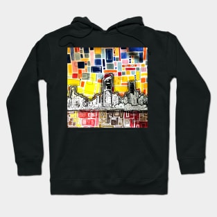 Colourful Brisbane Cityscape Hoodie